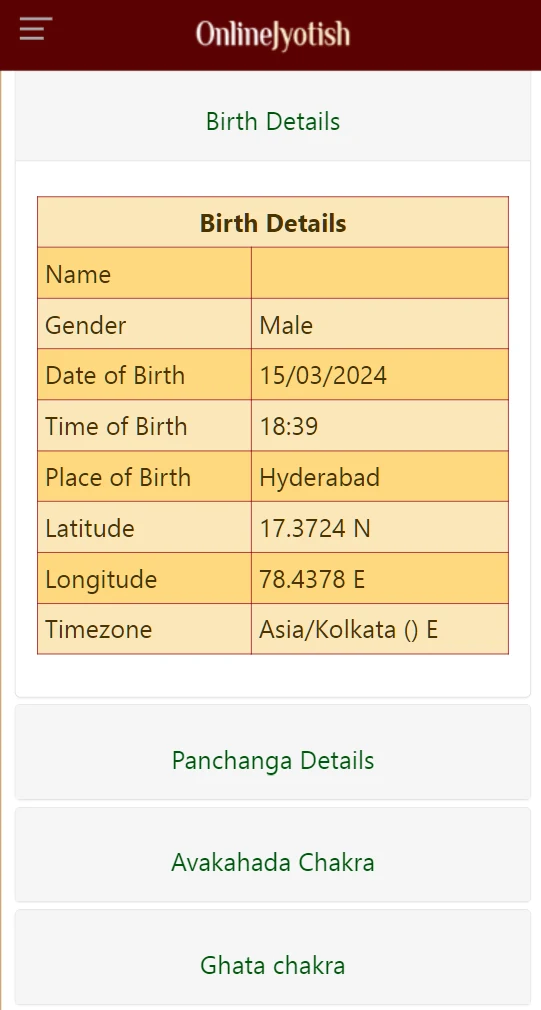 Hindu Jyotish - Astrology screenshot